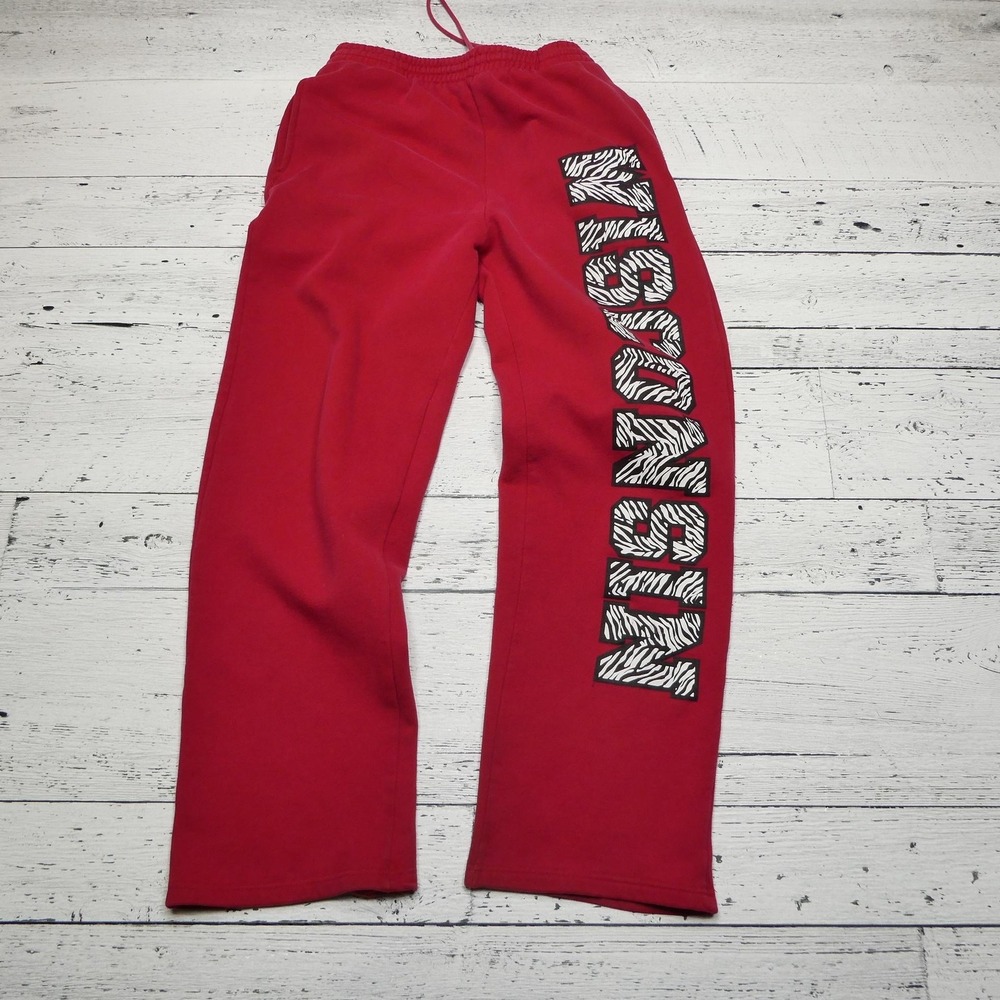 Wisconsin Badgers Pants Mens Medium Red Fleece NCAA College JanSport Logo Zebra